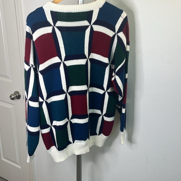 Mens Vintage Jed Size Medium Wool Blend Sweater Retro Oversized Fit Classic - Picture 6 of 8